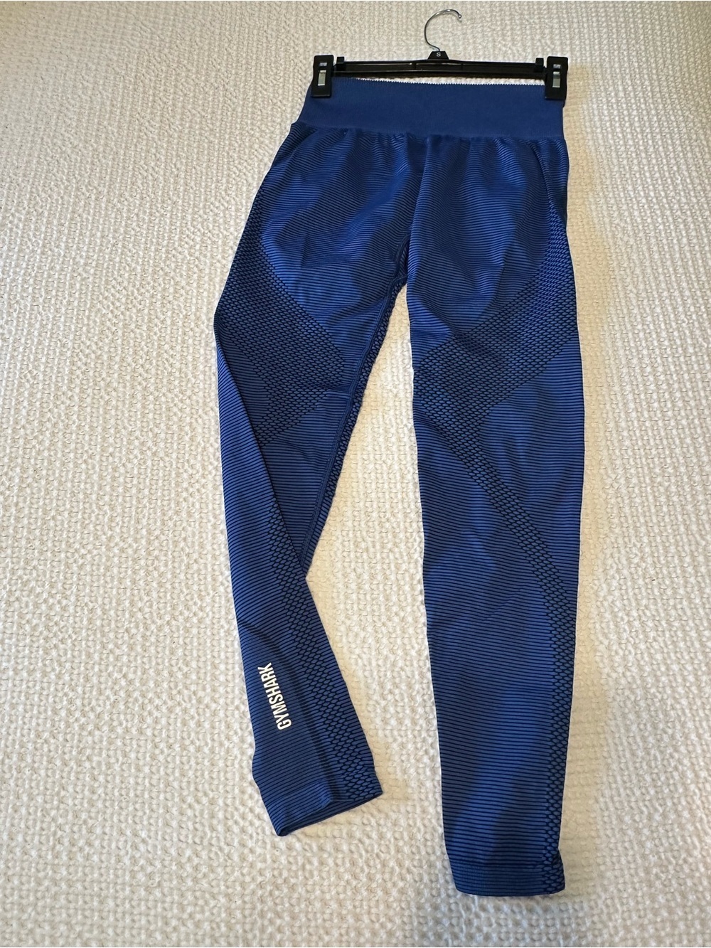 Gymshark Women’s Blue with Black Stripes Seamless Leggings